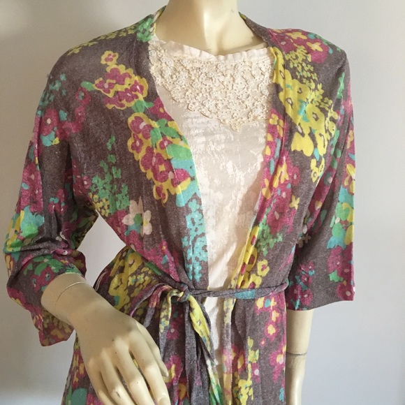 M by Missoni Sweaters - M missoni floral belted wrap front cardigan duster